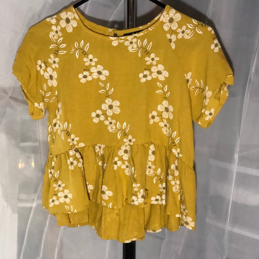 Yellow Floral Top